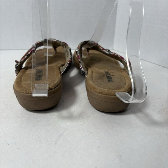 Minnetonka Sandals Womens Size 7 Silverthorne Slip On Wedge Thong Flip Flop G1 - Picture 8 of 11